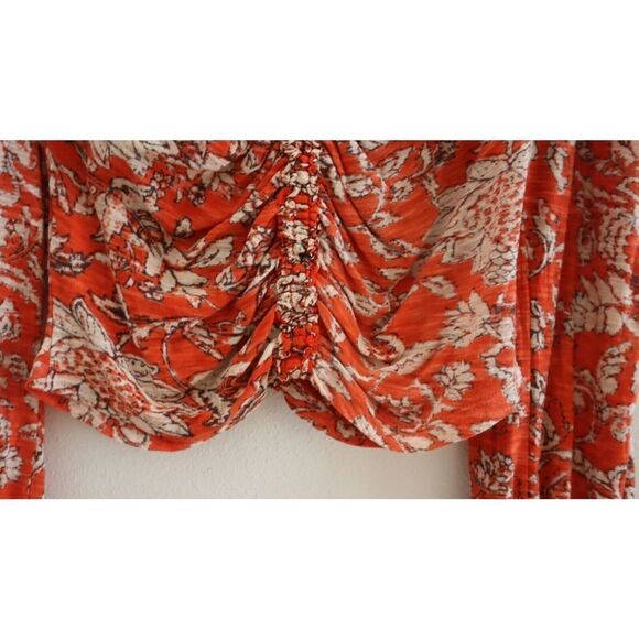 Free People OB1406076 Women Sz M Blood Orange Combo Say The Word Cropped Top $78 - Picture 4 of 8